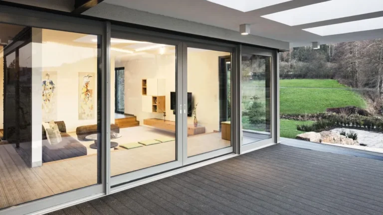 Puertas de PVC exteriores hacia porche y jardín