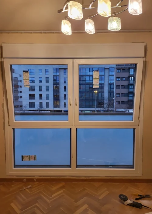 Ventanas de PVC recién instaladas en hogar de Alcobendas