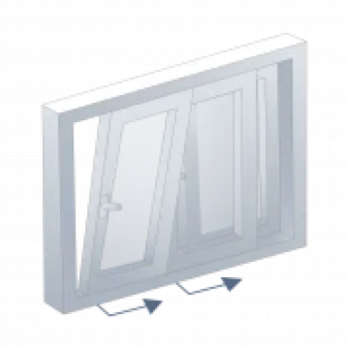 Tipo de apertura de puertas PVC corredera slide